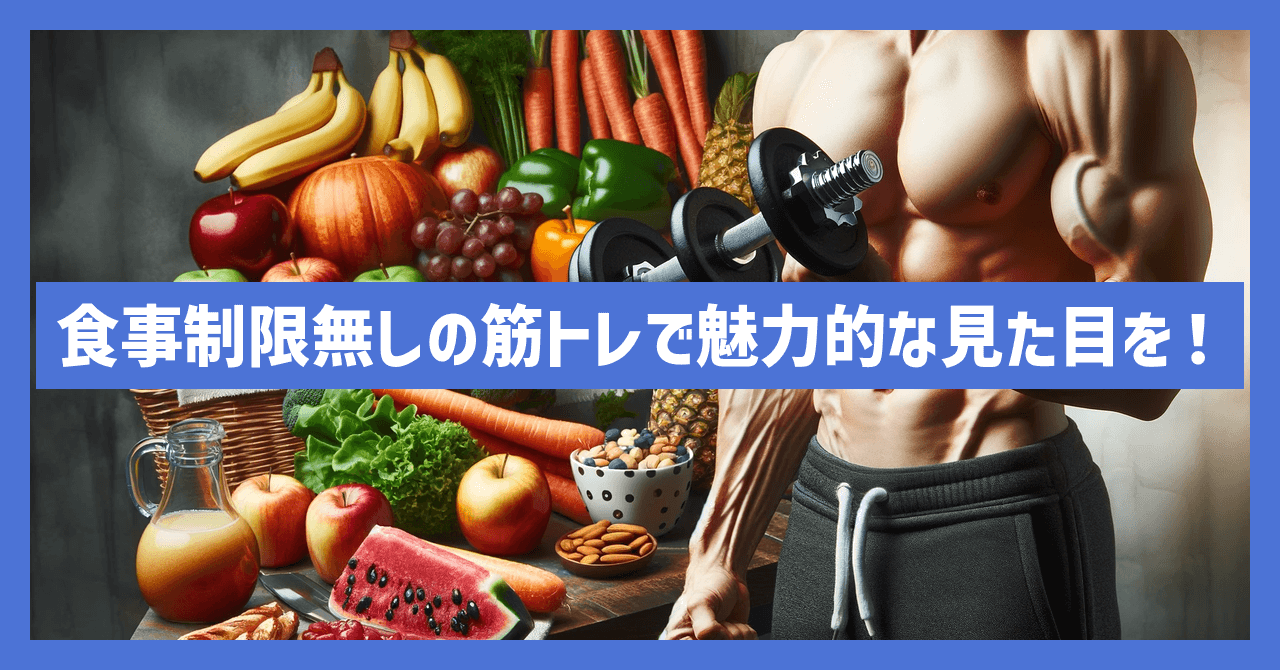 食事制限無しの筋トレで魅力的な見た目を！